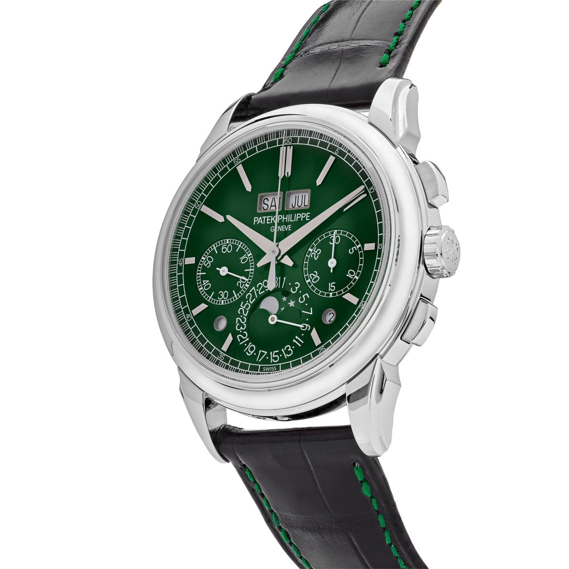 Relógio Patek Perpetual Calendar Chronograph Platinum Green Diall - Acompanha Caixa e Certificado