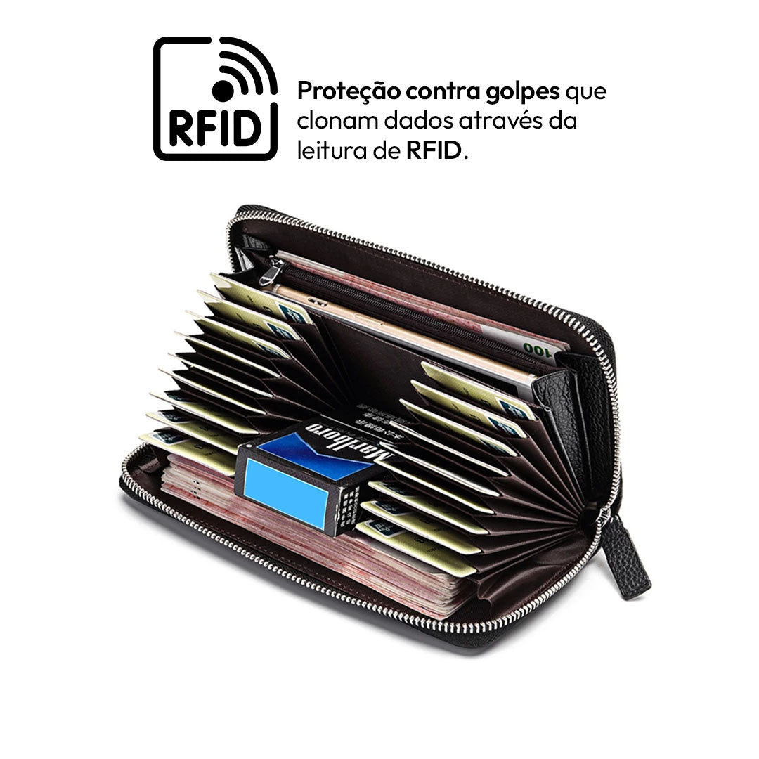 Carteira Masculina Fiorinni Denim - Safepocket